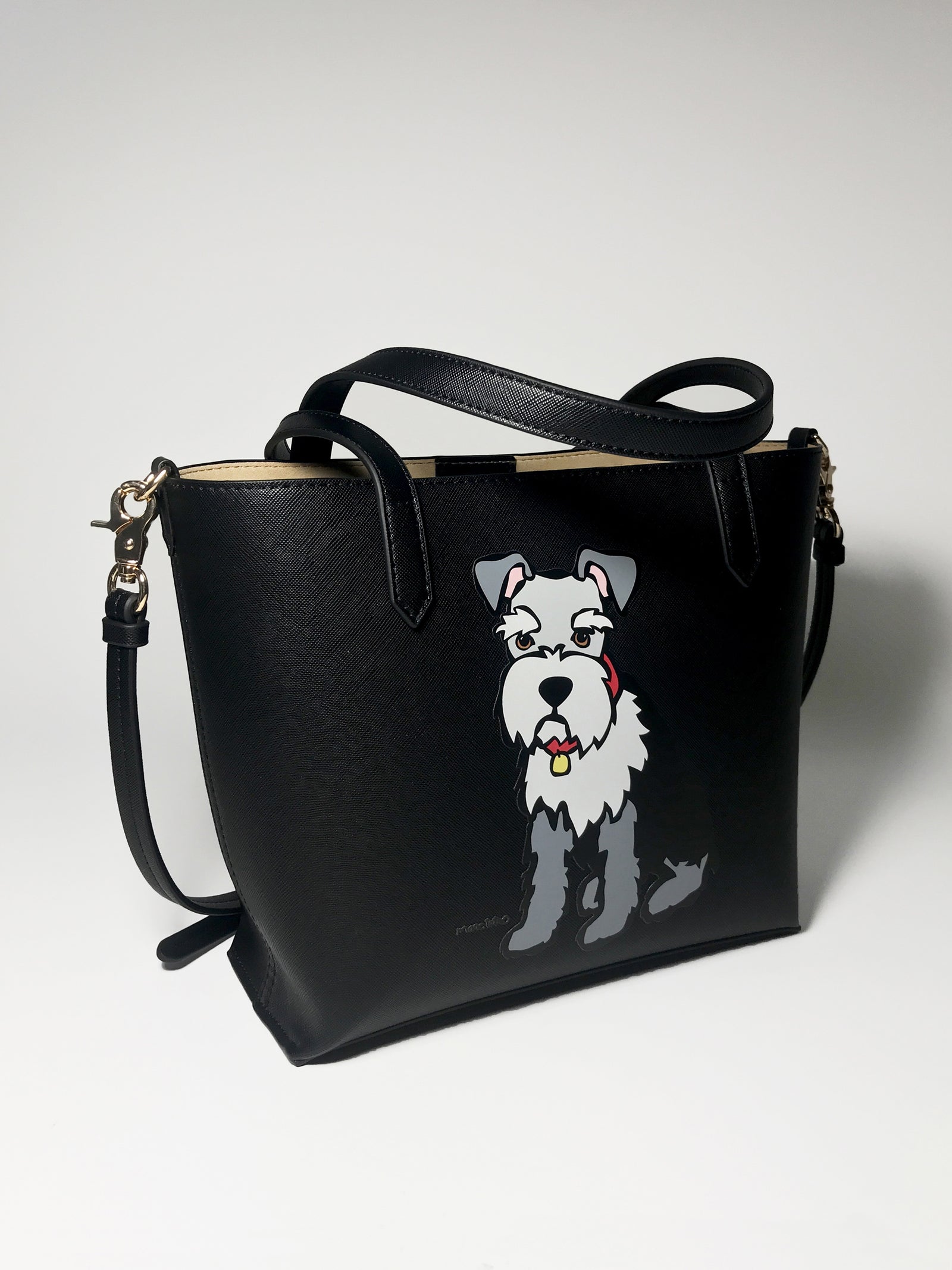 Marc Tetro Cosmetic shops Bag Love My Schnauzer Blue Medium Dog Lover