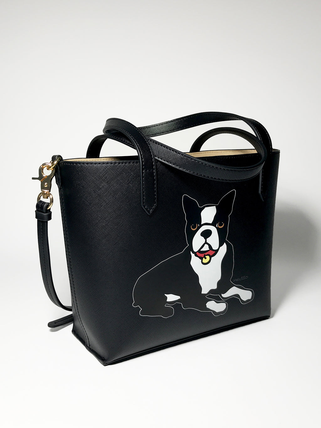 Marc Tetro top Boston Terrier Black Crossbody Bag Set